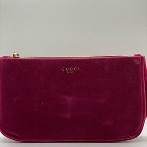 Velour velvet Gucci beauty makeup bag